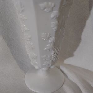 Elegant Embossed White Vase